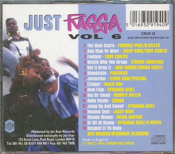 Tenor Saw, Red Dragon, Jigsy King, Etc. - Just Ragga Volume 6 (CD)