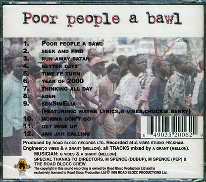 Wayne Lyrics - Poor People A Bawl (CD)