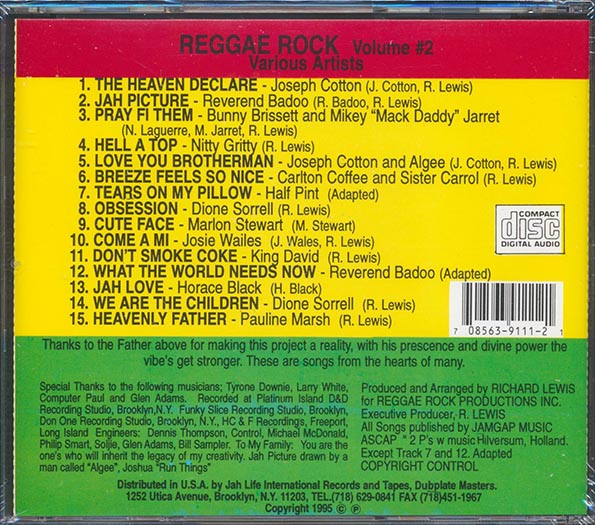 Nitty Gritty, Josey Wales, Badoo, Half Pint, Etc. - Reggae Rock Volume 2 (CD)