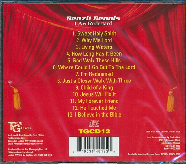 Denzil Dennis - I Am Redeemed (CD)