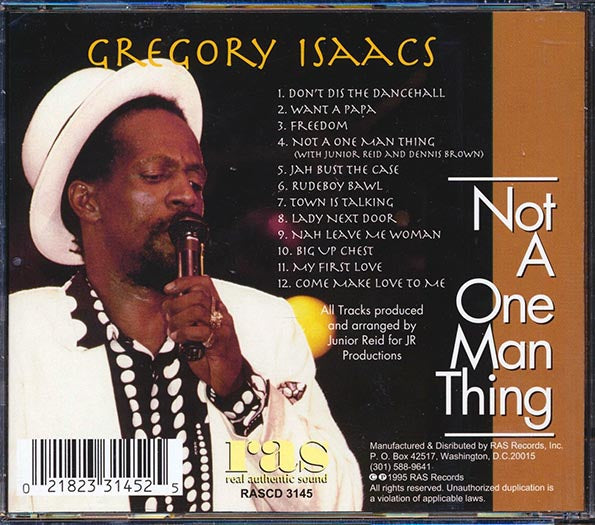 Gregory Isaacs - Not A One Man Thing (CD)