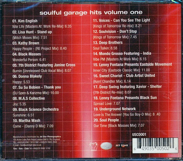 Kim English, Black Masses, Lisa Hunt, Donna Blakely, Etc. - Soulful Garage Hits Volume 1: 20 Heavyweight Club Anthems (20 tracks) (CD)
