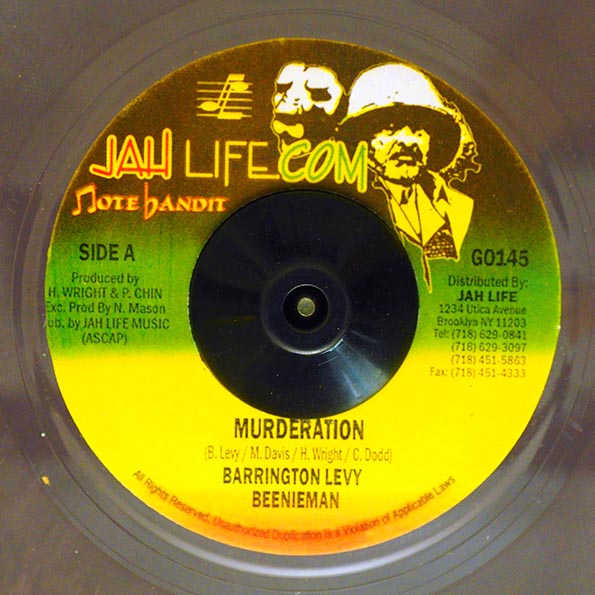 Barrington Levy, Beenie Man - Murderation  /  Version (rhythm: "Murderer / Hot Milk") (7")