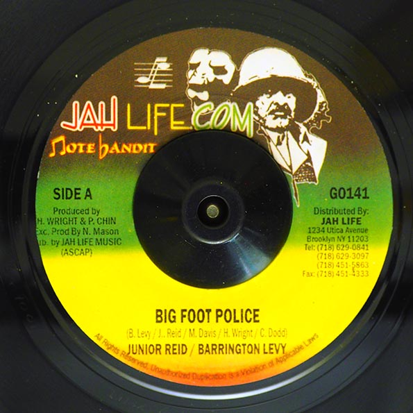 Jr. Reid, Barrington Levy - Big Foot Police  /  Version (rhythm: "Murderer / Hot Milk") (7")