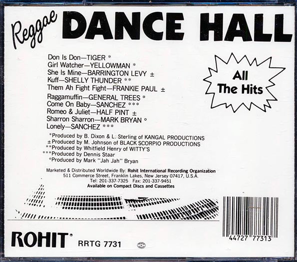 Barrington Levy, Half Pint, Shelly Thunder, General Trees, Etc. - Reggae Dance Hall: All The Hits (CD)