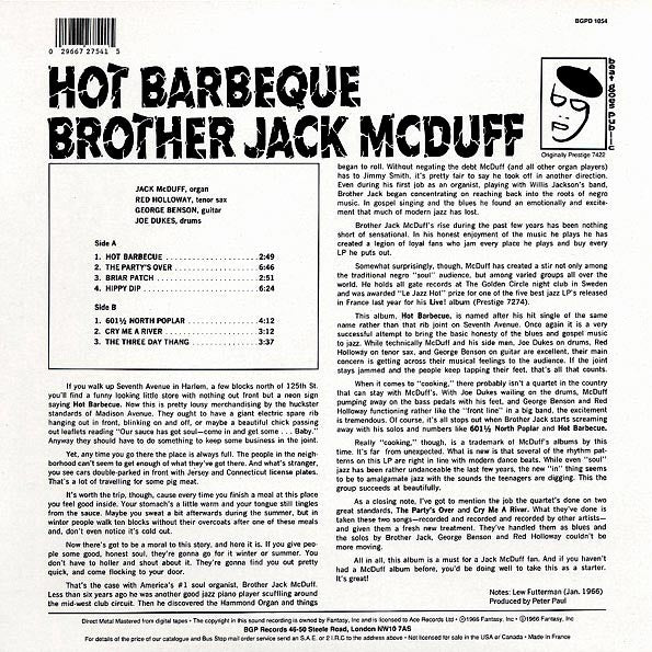 Brother Jack McDuff - Hot Barbeque (LP)