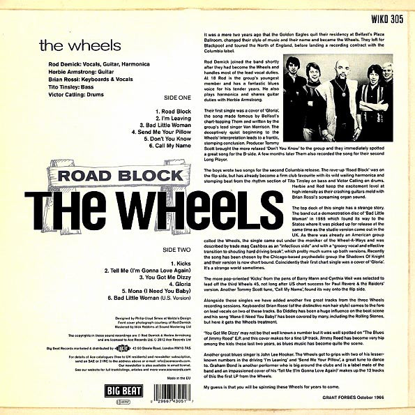 The Wheels - Road Block (LP)