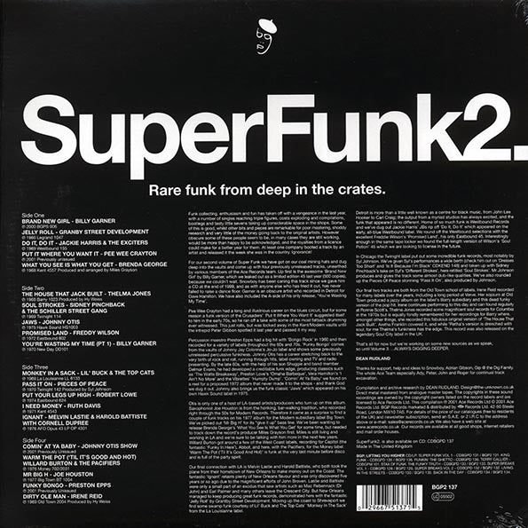 Billy Garner, Freddy Wilson, Johnny Otis Show, Etc. - Superfunk 2: Rare Funk From Deep In The Crates (LP) - PureSound Records