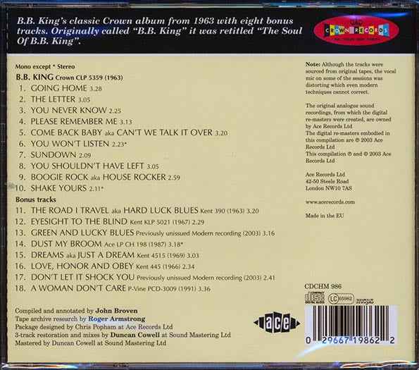 BB King - The Soul Of BB King (CD)