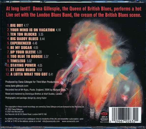 Dana Gilluespie - Live With The London Blues Band (CD)