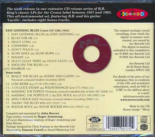 BB King - Easy Listening Blues (CD)