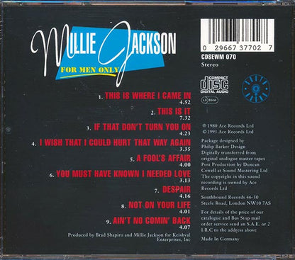 Millie Jackson - For Men Only (CD)