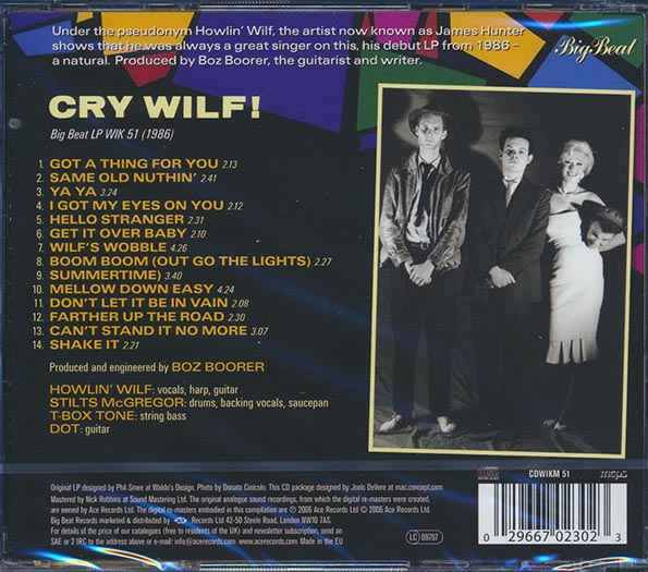Howlin Wilf & The Vee Jays - Cry Wilf (CD)