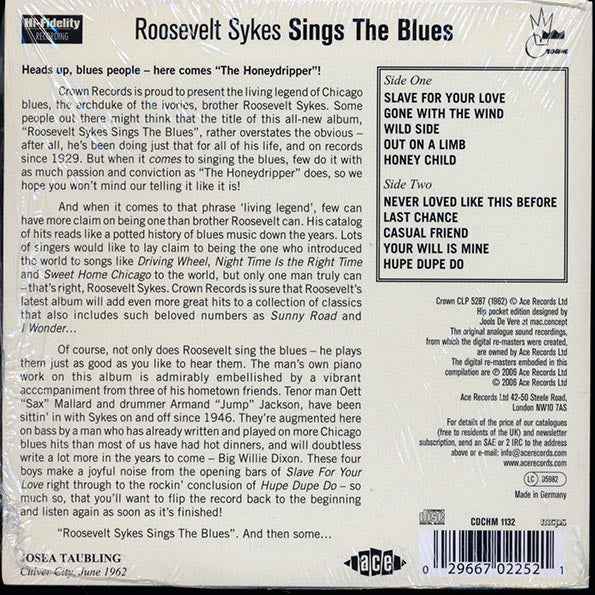 Roosevelt Sykes - Sings The Blues (CD)