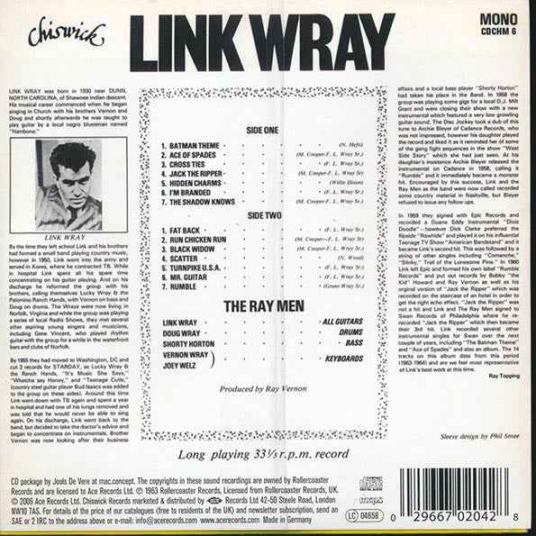 Link Wray - Early Recordings (CD)