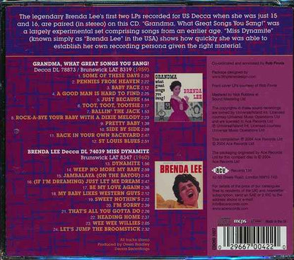 Brenda Lee - Grandma, What Great Songs You Sang + Miss Dynamite (CD)