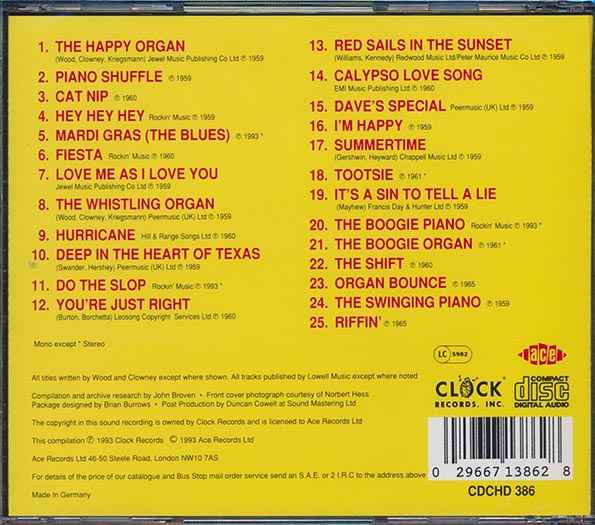 Dave Baby Cortez - Happy Organs, Wild Guitars & Pinao Shuffles (CD)