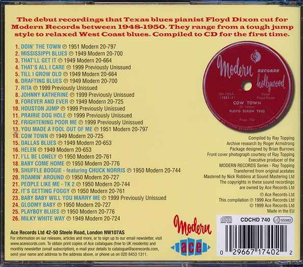 Floyd Dixon - Cow Town Blues (CD)