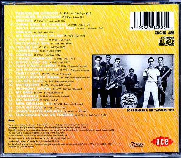 Rod Bernard - Swamp Rock N Roller (CD)