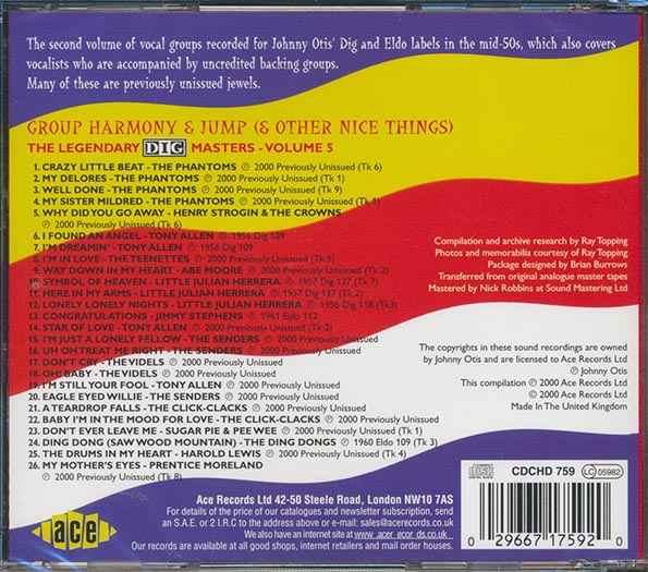 Various - Group Harmony & Jump And Other Nice Things: The Legendary Dig Masters Volume 5 (CD)