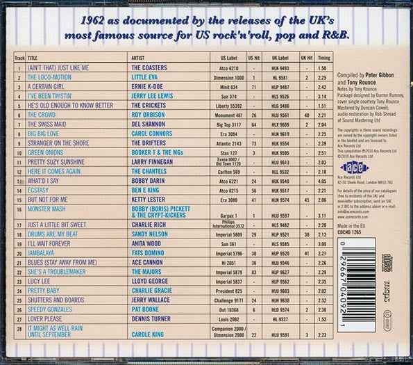 Various - The London American Label Year By Year: 1962 (CD)