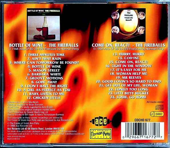 The Fireballs - Bottle Of Wine + Come On, Really (CD)