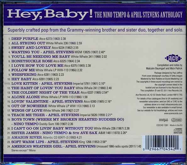 Nino Tempo & April Stevens - Hey, Baby (CD)