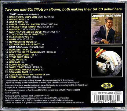 Johnny Tillotson - Johnny Tillotson Sings + Here I Am (CD)