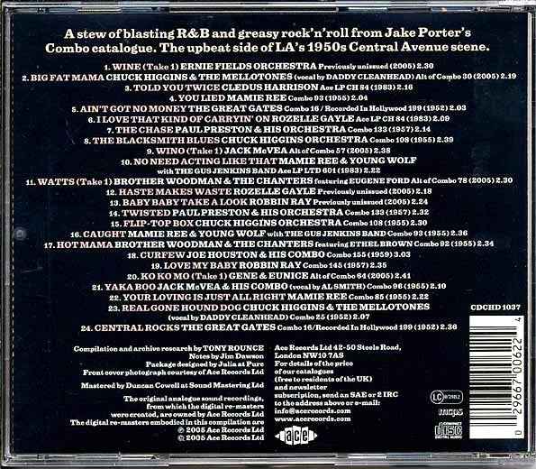 Various - Central Rocks: The Central Avenue Scene 1951-1958 Volume 2 (CD)