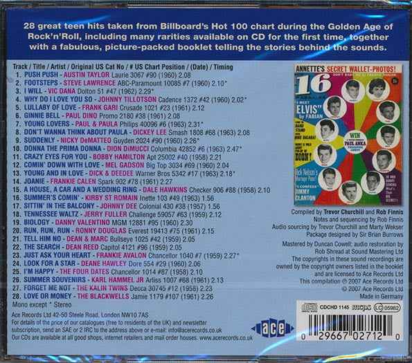 Various - Teenage Crush Volume 5: 28 Teen Hits From Billboard's Hot 100 Chart 1957-1963 (CD)