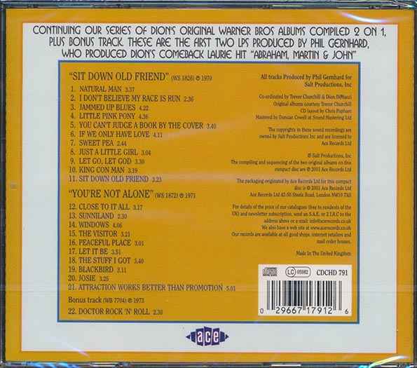 Dion - Sit Down Old Friend + You're Not Alone (CD)