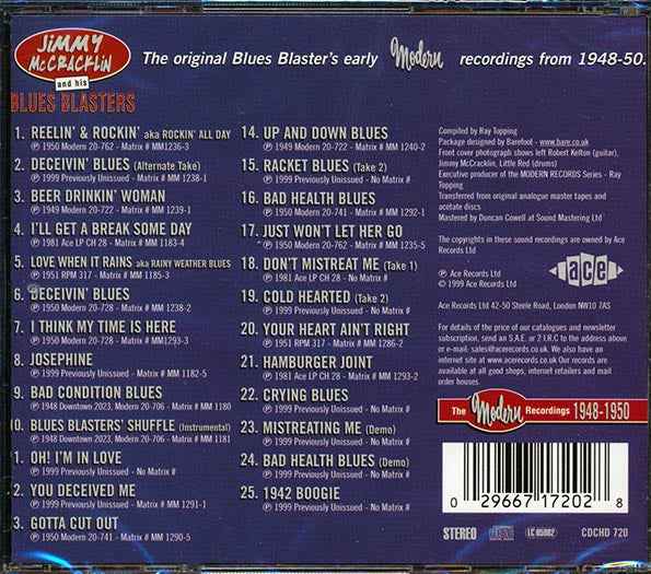 Jimmy McCracklin & His Blues Blasters - The Modern Recordings 1948-1950 (CD)