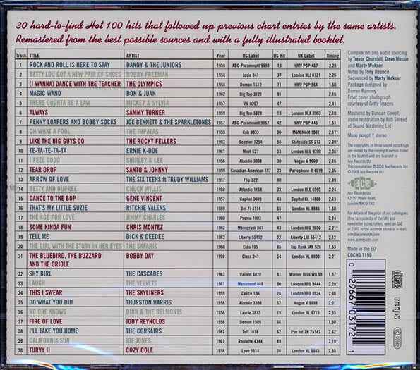 Various - The Golden Age Of American Rock N Roll: The Follow Up Hits, Hard To Get Hot 100 Hits (CD)