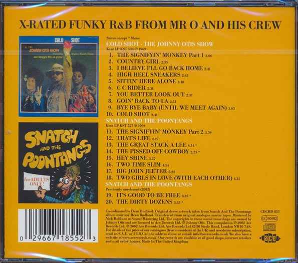 Johnny Otis Show - Cold Shot + Snatch And The Poontangs: For Adults Only (CD)