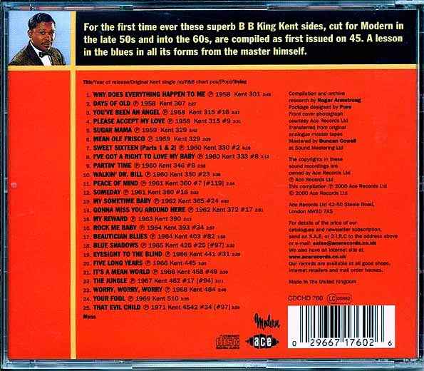 BB King - The Best Of The Kent Singles 1958-1971 (CD)