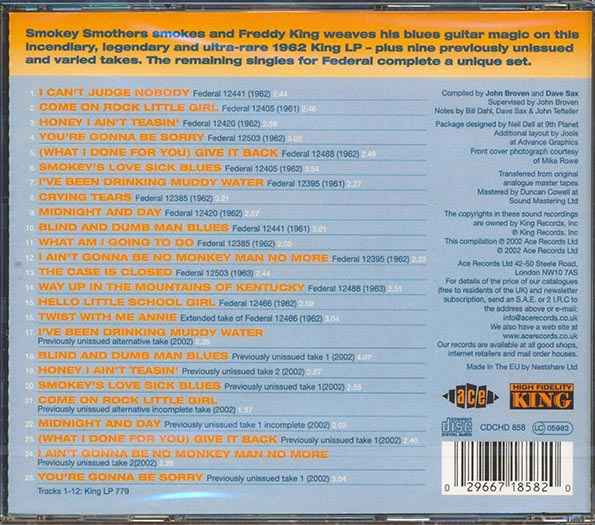 Smokey Smothers - Smokey Smothers Sings The Backporch Blues (CD)