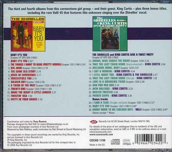 The Shirelles - Baby It's You + The Shirelles & King Curtis Give A Twist Party (CD)