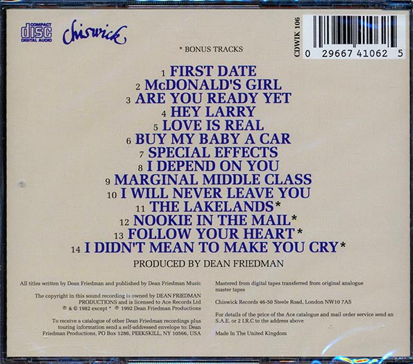 Dean Friedman - Rumpled Romeo (CD)