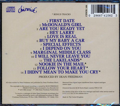 Dean Friedman - Rumpled Romeo (CD)
