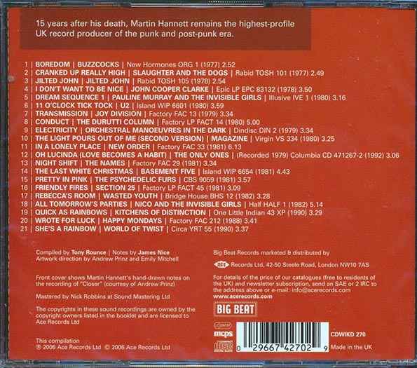 Various - Zero: A Martin Hannet Story 1977-1981 (CD)