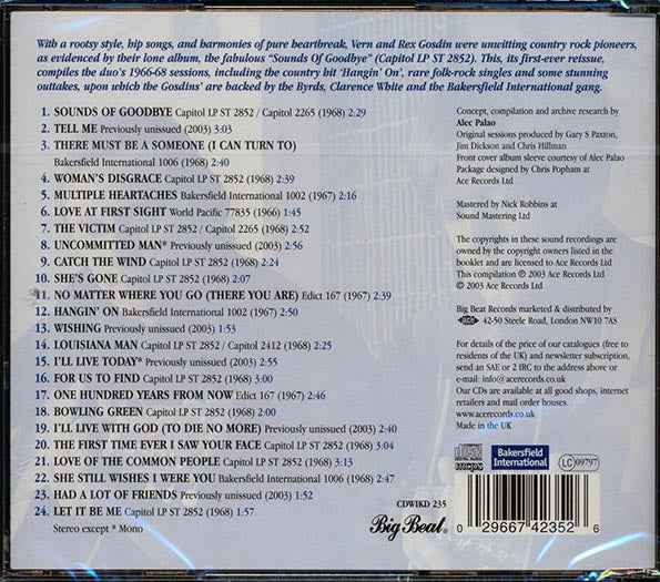 The Gosdin Brothers - Sounds Of Goodbye (CD)
