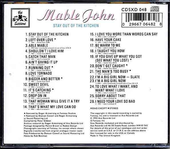 Mable John - Stay Out Of The Kitchen (CD)