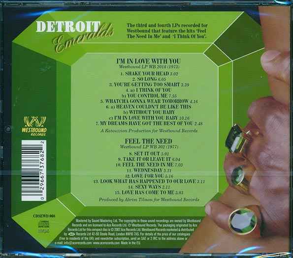 The Detroit Emeralds - I'm In Love With You + Feel The Need (CD)