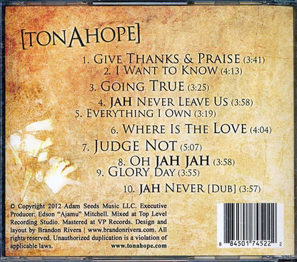 Ton A Hope - Judge Not (CD)