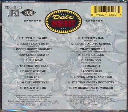 Dale Wright - She's Neat: The Fraternity Sides (CD)
