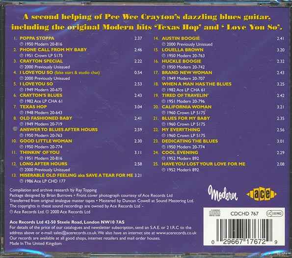 Pee Wee Crayton - Blues Guitar Magic: The Modern Legacy Volume 2 (CD)