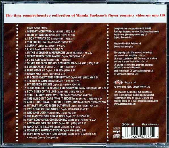 Wanda Jackson - The Vest Best Of The Country Years (CD)