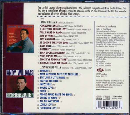 Andy Williams - Andy Williams + Sings Steve Allen (CD)