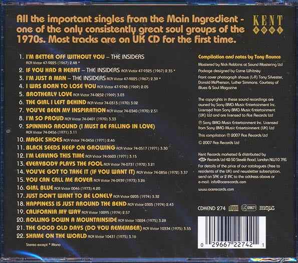 The Main Ingredient - Spinning Around: The Singles 1967-1975 (CD)