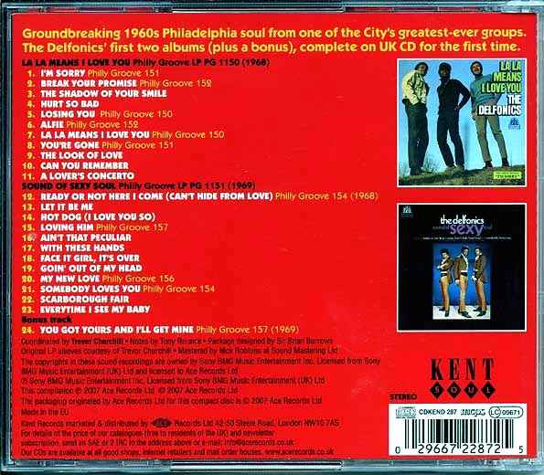 The Delfonics - La La Means I Love You + Sound Of Sexy Soul (CD)